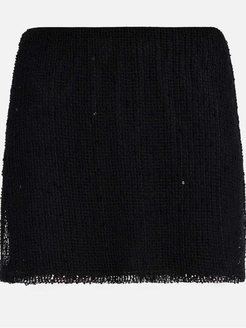 No Boundaries Sequin Crochet Mini Skirt Coverup